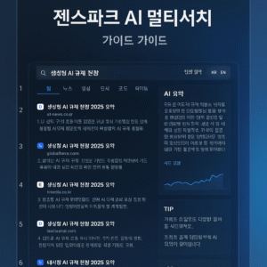 젠스파크 AI 멀티서치 검색 화면 2025년 가이드
