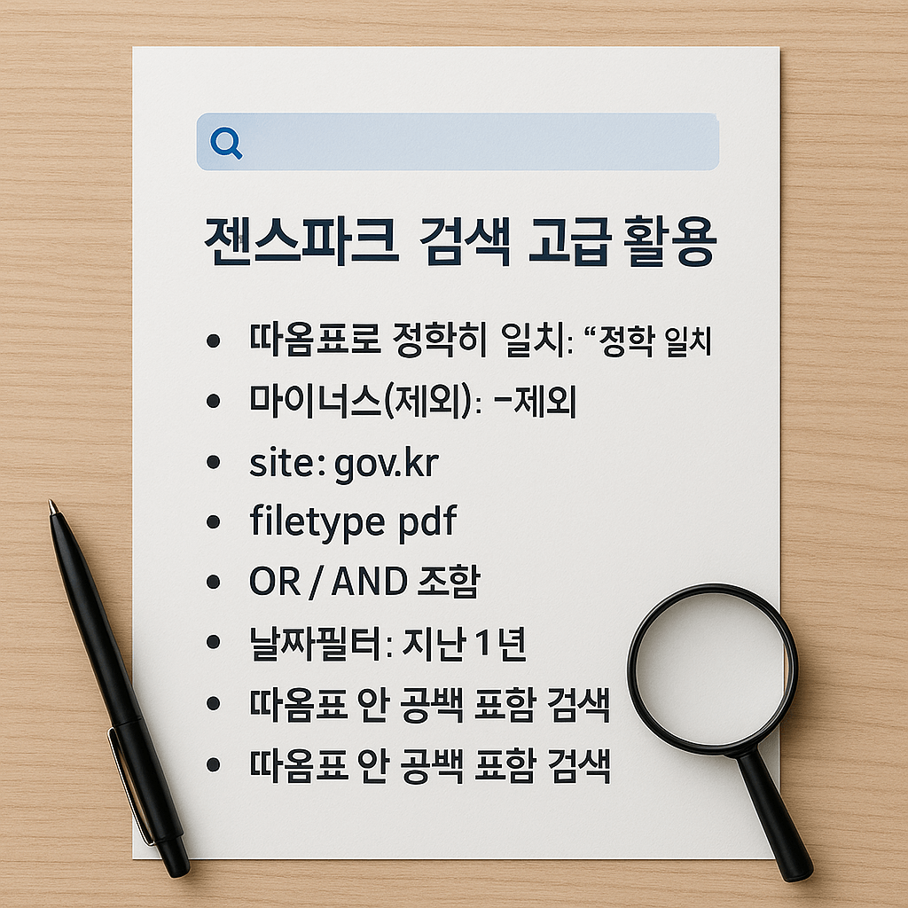 젠스파크 검색 고급 활용 팁