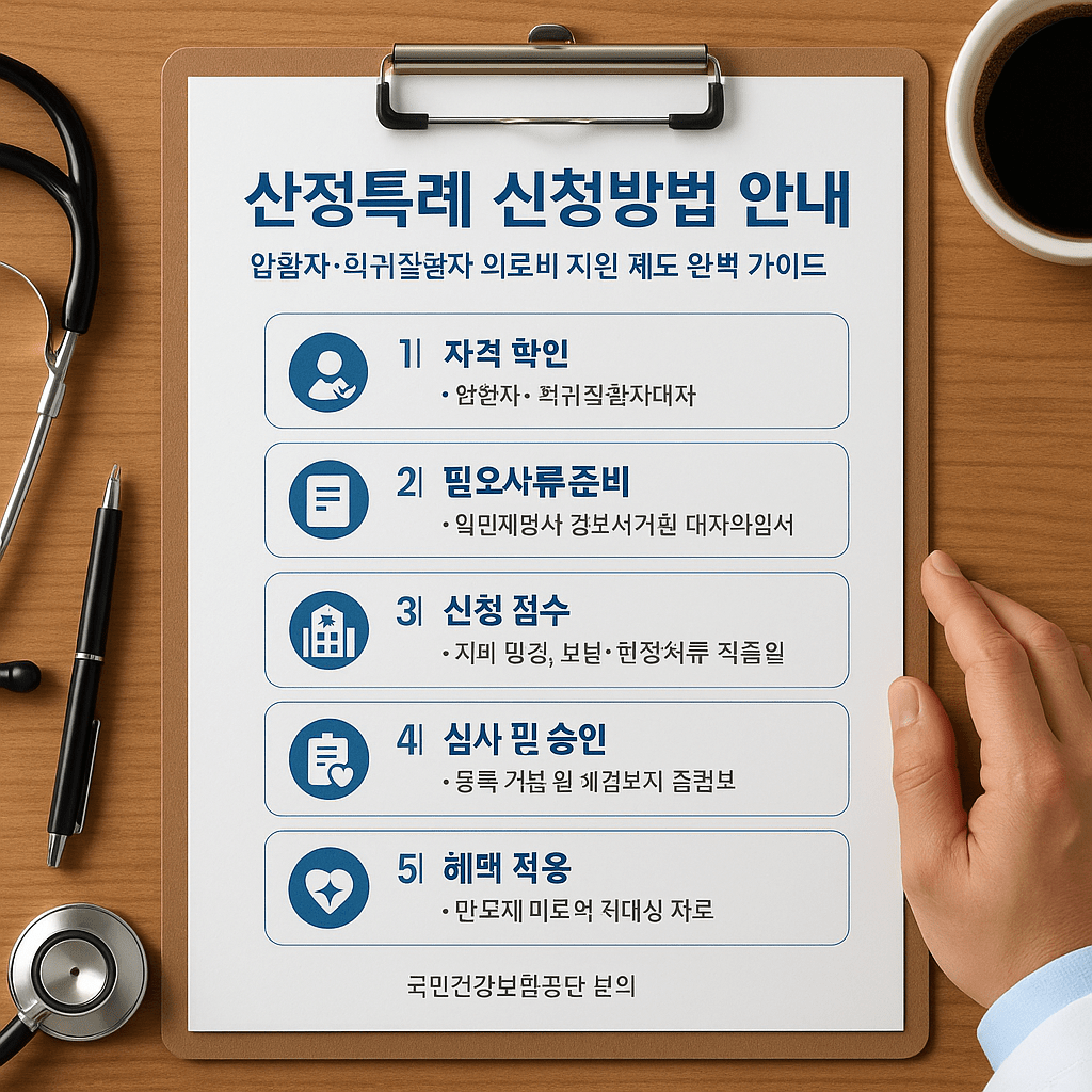 산정특례 신청방법 안내 - 암환자와 희귀질환자를 위한 의료비 지원 제도 완벽 가이드