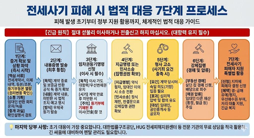 전세사기 피해 시 법적 대응 7단계 프로세스