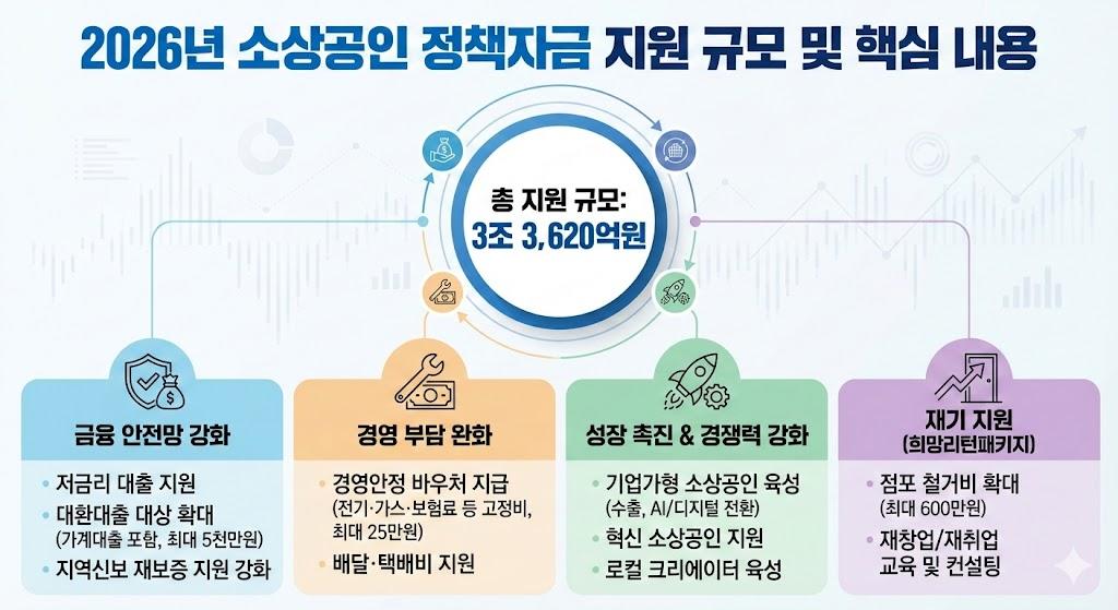 2026년 소상공인 정책자금 완벽 가이드 | 3조 3,600억원 지원, 1월 5일부터 신청 시작!