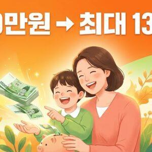 2026년 아동수당 확대로 월 최대 13만원 받는 이미지