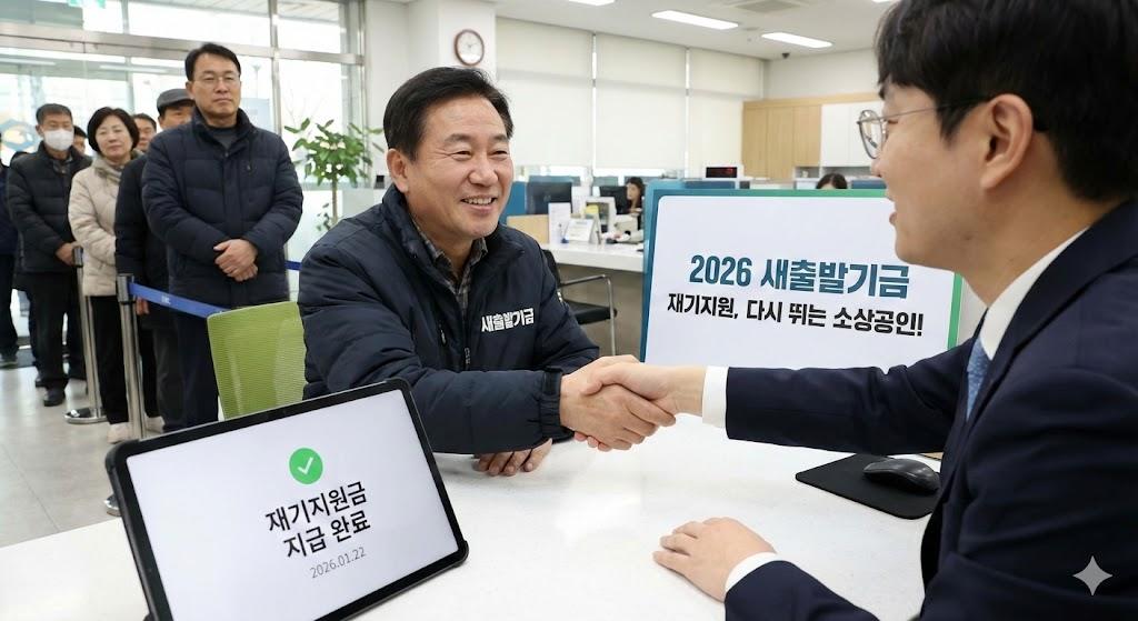 2026년 새출발기금 재기지원으로 채무조정 중에도 자금 지원 받는 모습