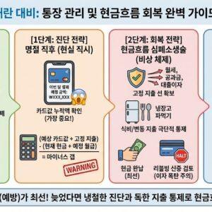 명절 후 생활비 대란 대비, 통장 관리 및 현금흐름 회복 전략 완벽 안내