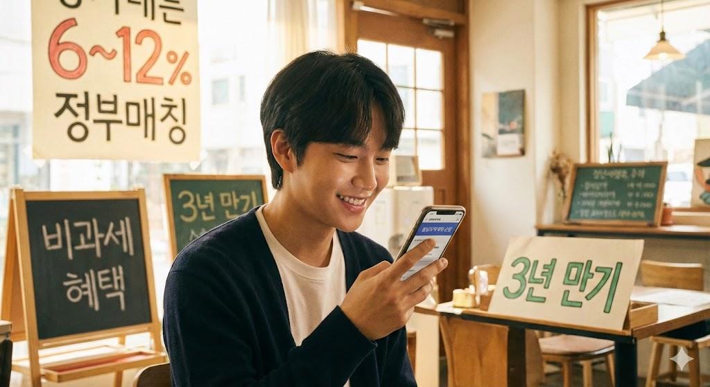 청년미래적금 신청 및 정부지원금 수령 절차 이미지
