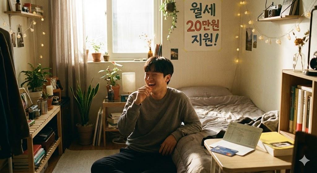 2026년 청년월세지원으로 월 20만원 받는 청년의 행복한 모습