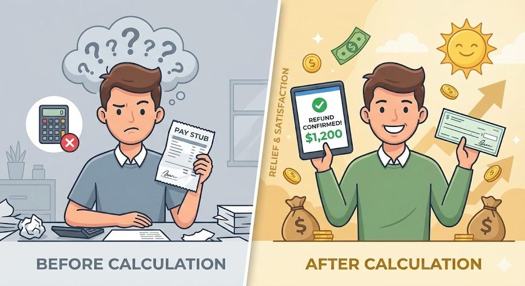 연말정산 환급금 계산 전후 비교 - 예상 환급액 파악의 중요성