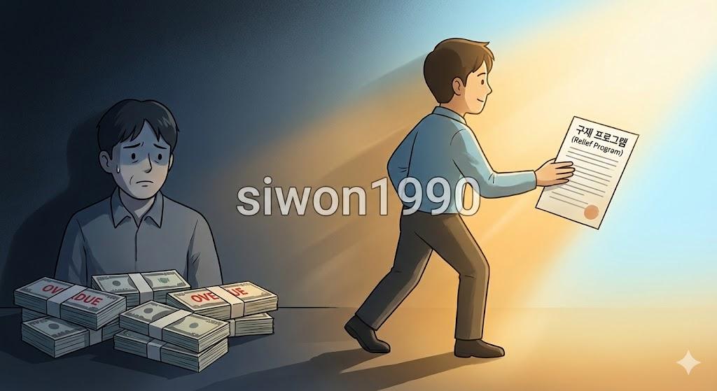 연체 구제 프로그램으로 신용 회복의 희망을 찾는 모습