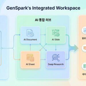 젠스파크 통합 AI 워크스페이스 기능 구성도