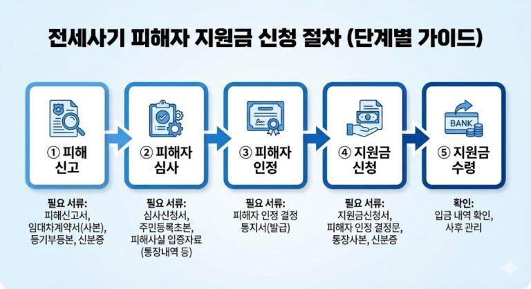 전세사기 피해자 지원금 신청 5단계 절차