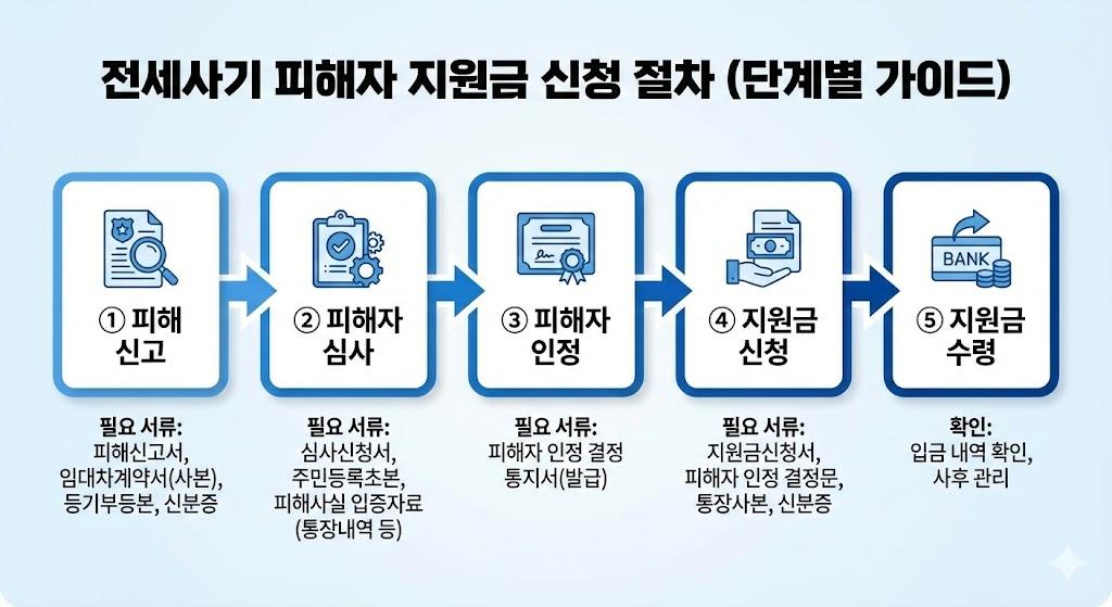 전세사기 피해자 지원금 신청 5단계 절차