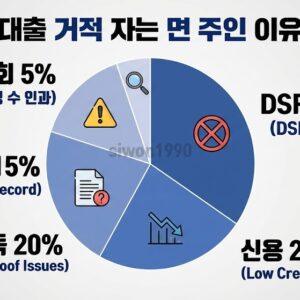 2026년 대출 거절 시 주요 원인 5가지 (DSR 초과, 신용점수 저하, 소득 증명 불가, 연체 기록, 신용조회 과다)
