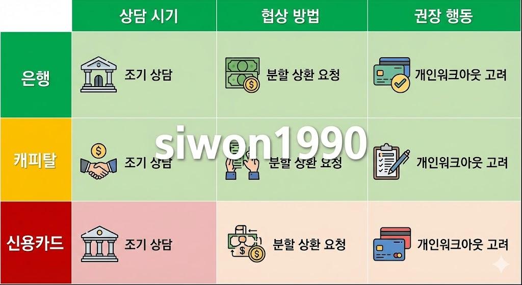 금융기관별 연체 대응 전략 및 대처 방법 비교