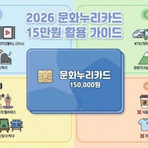문화누리카드 2026 사용 가능한 문화, 관광, 체육 분야 카테고리 가이드