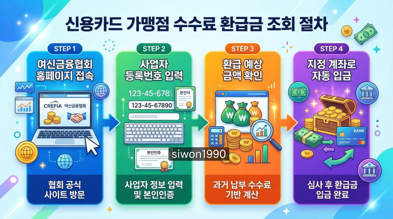 소상공인 카드수수료 환급 조회방법 4단계 절차 안내