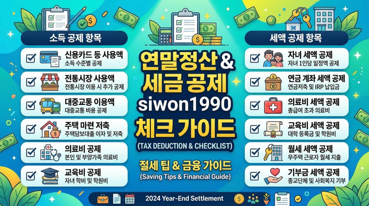 종합소득세 신고 소득공제 세액공제 항목별 절세 체크리스트