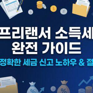 프리랜서 종합소득세 신고 방법 3.3% 환급 절세 가이드 대표 썸네일