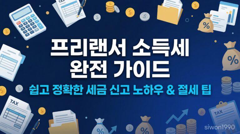 프리랜서 종합소득세 신고 방법 3.3% 환급 절세 가이드 대표 썸네일