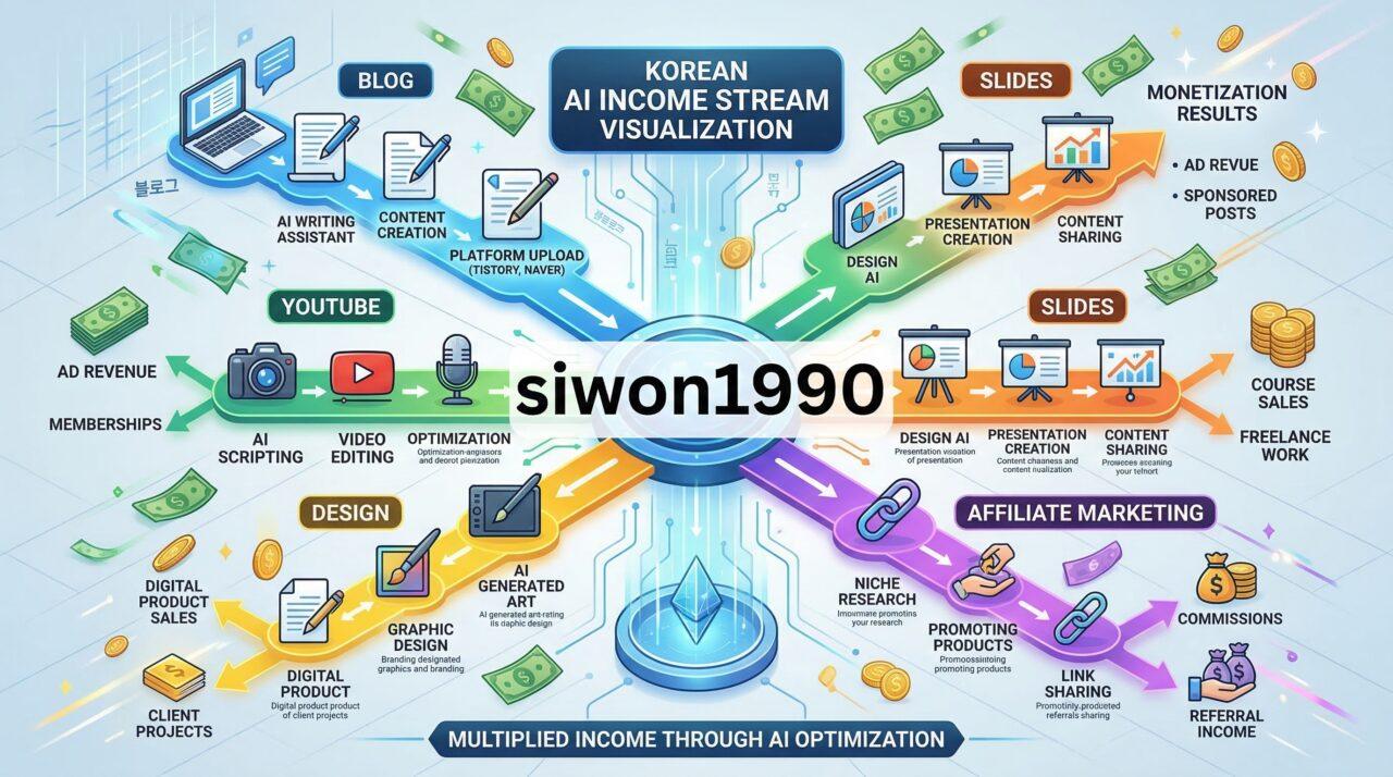 젠스파크 AI 부업 수익화 방법 5가지 플로우차트