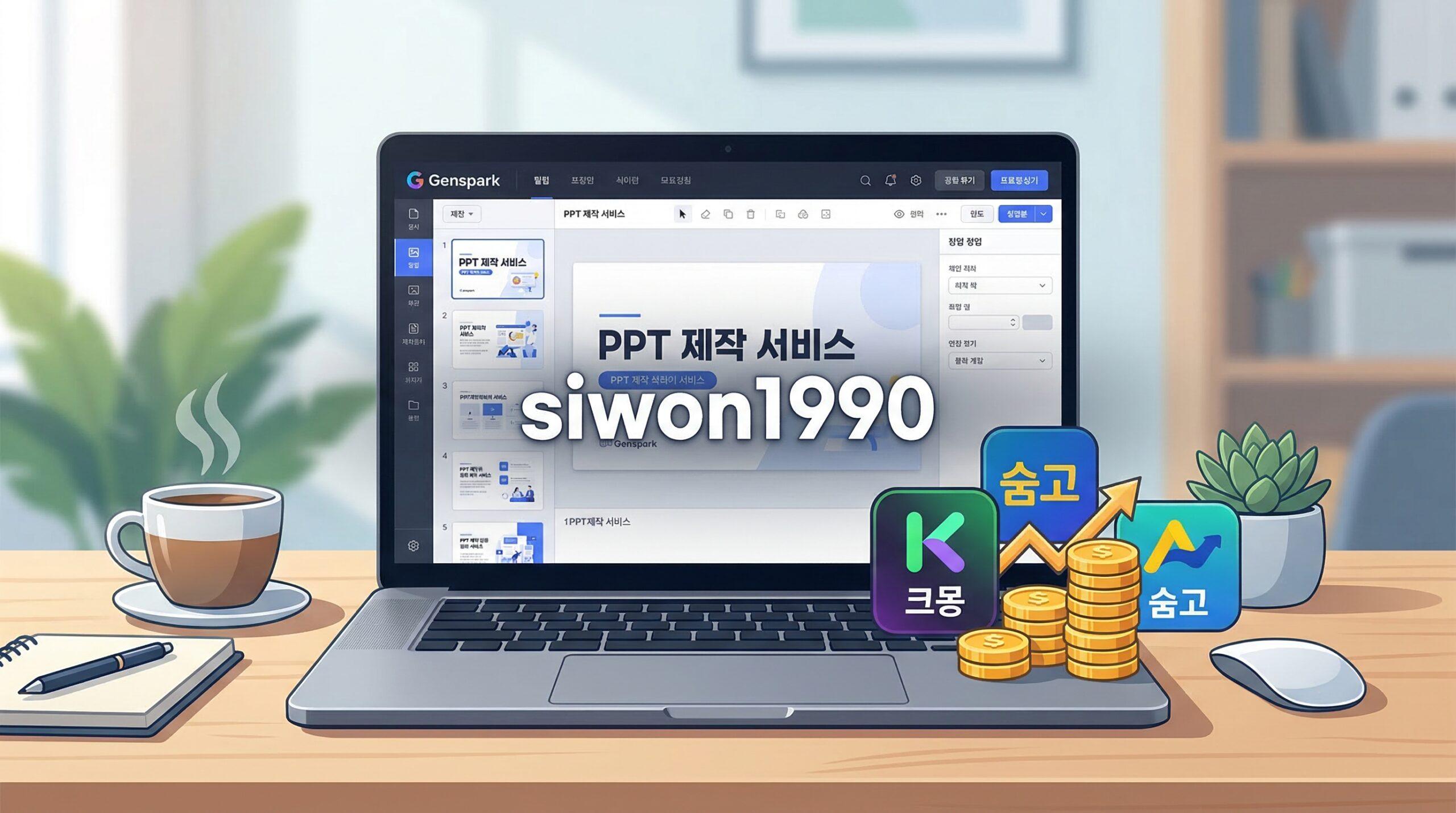 젠스파크 슬라이드 부업 크몽 숨고 PPT 외주 수익화