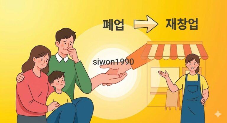 희망리턴패키지 폐업 소상공인 지원 안내 일러스트