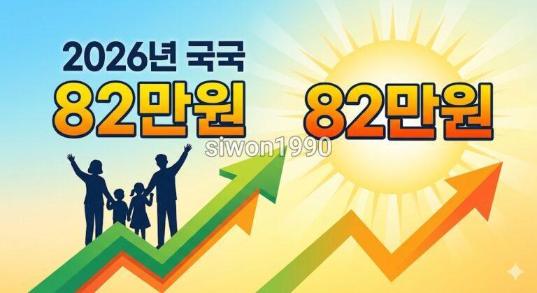 생계급여 2026년 1인가구 82만원 인상 안내 일러스트