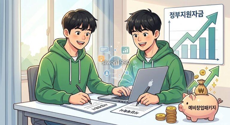 예비창업패키지 신청을 위해 사업계획서를 준비하는 예비창업자