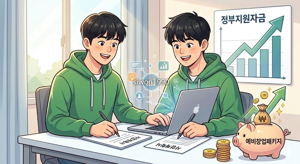 예비창업패키지 신청을 위해 사업계획서를 준비하는 예비창업자