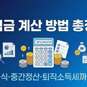 퇴직금 계산 방법 총정리 대표 썸네일 이미지
