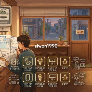 소상공인 전기요금 지원 가게 전기 고지서 이미지