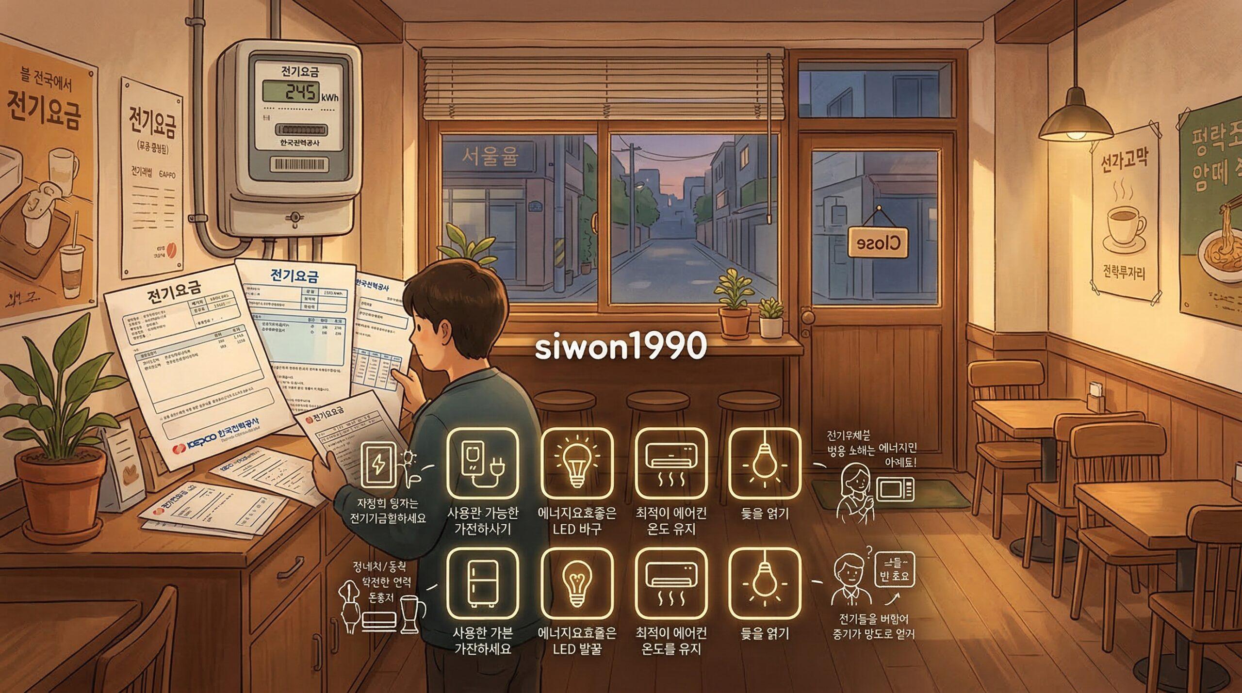 소상공인 전기요금 지원 가게 전기 고지서 이미지