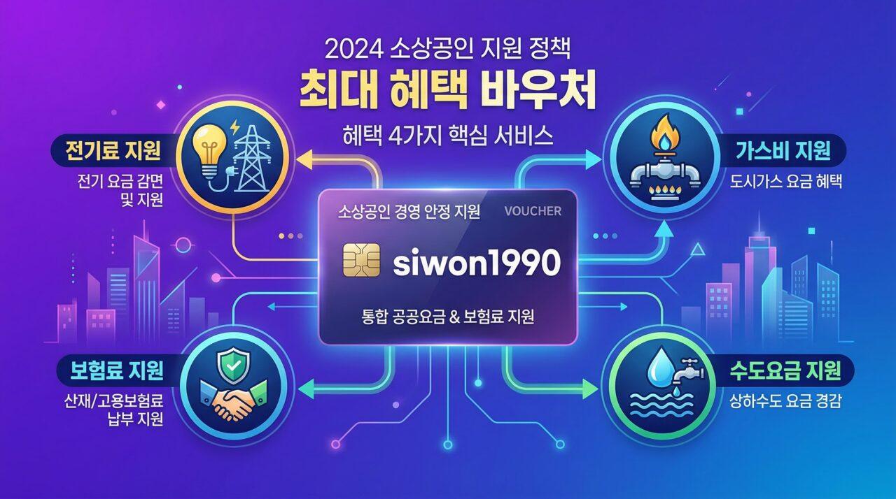 소상공인 전기요금 지원 경영안정 바우처 사용처 인포그래픽