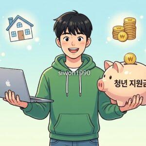 청년 지원금 7가지를 확인하는 청년의 모습