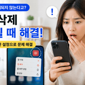 앱 삭제 안될 때 해결 방법