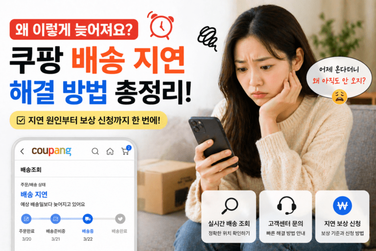 쿠팡 배송 지연 해결 방법