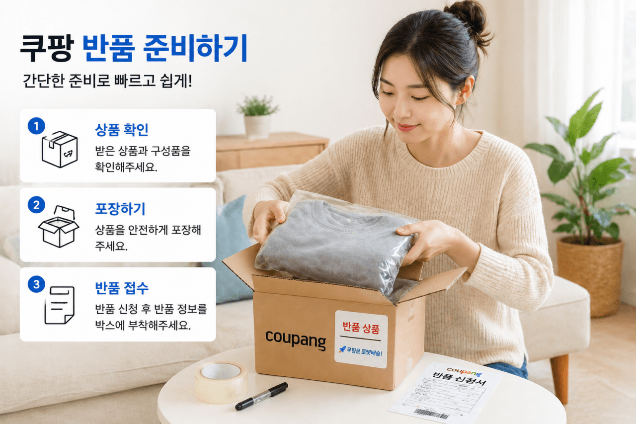 쿠팡 반품 준비 과정