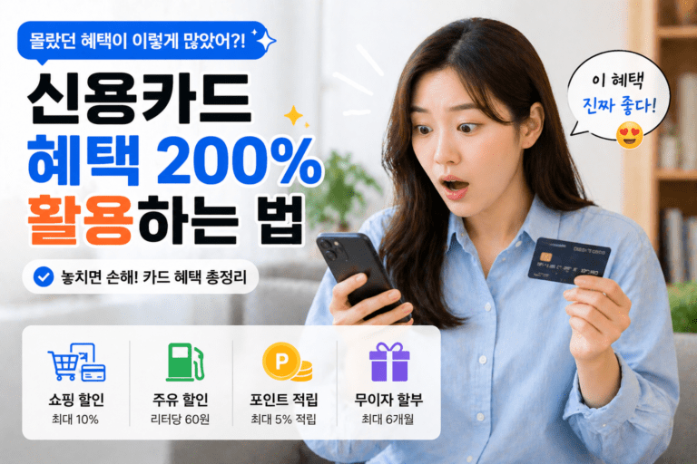 신용카드 혜택 활용 방법