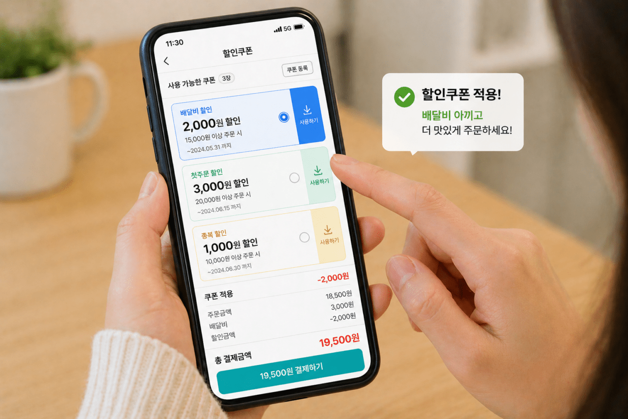 배달앱 할인 사용
