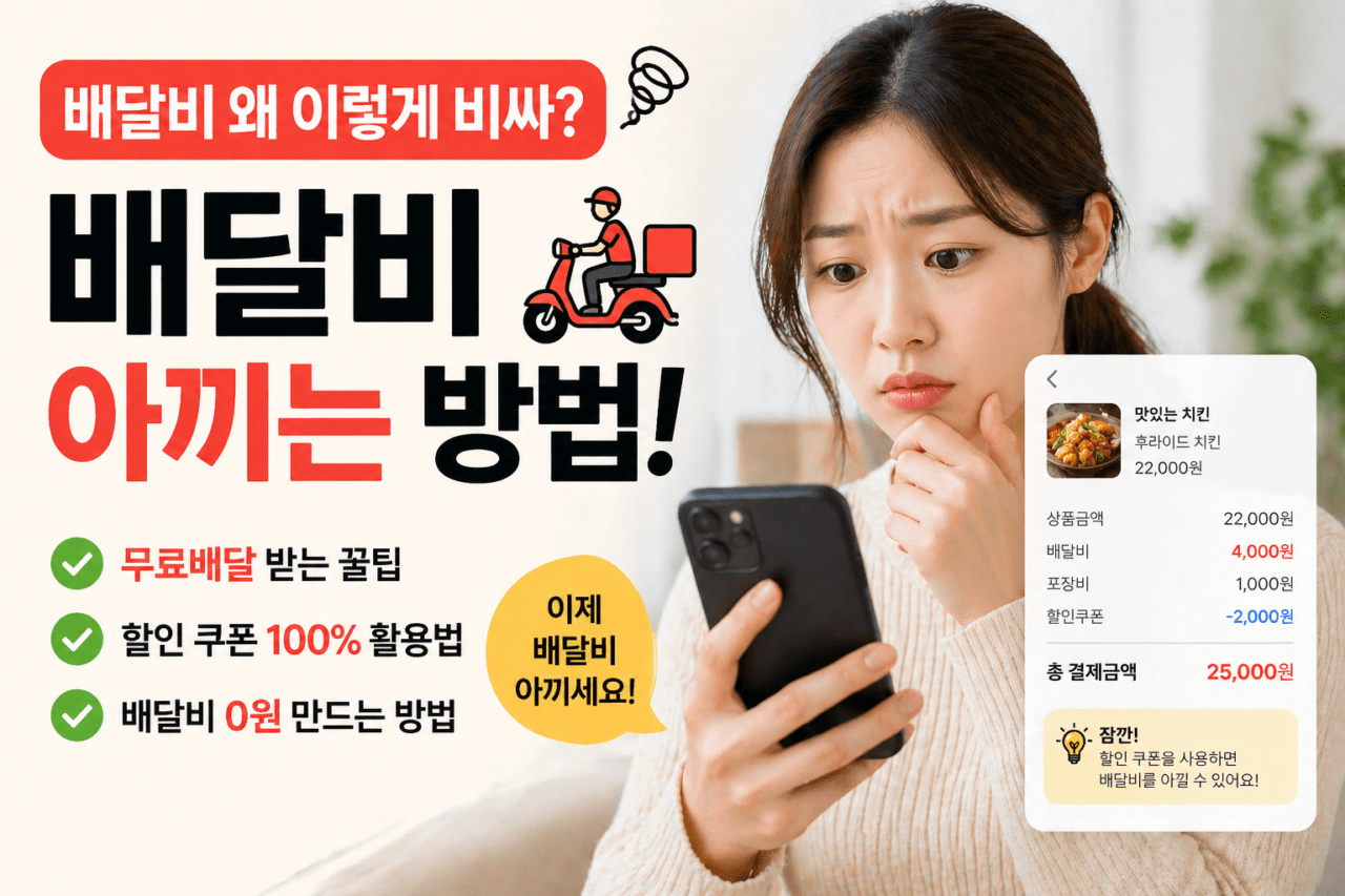 배달비만 한 달에 8만 원 쓰고 있었습니다