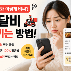 배달비 아끼는 방법