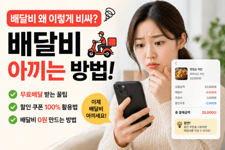 배달비 아끼는 방법