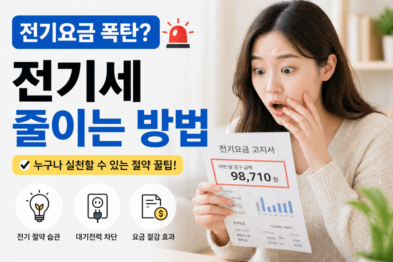 전기세 고지서 보고 놀라서 바꾼 습관들
