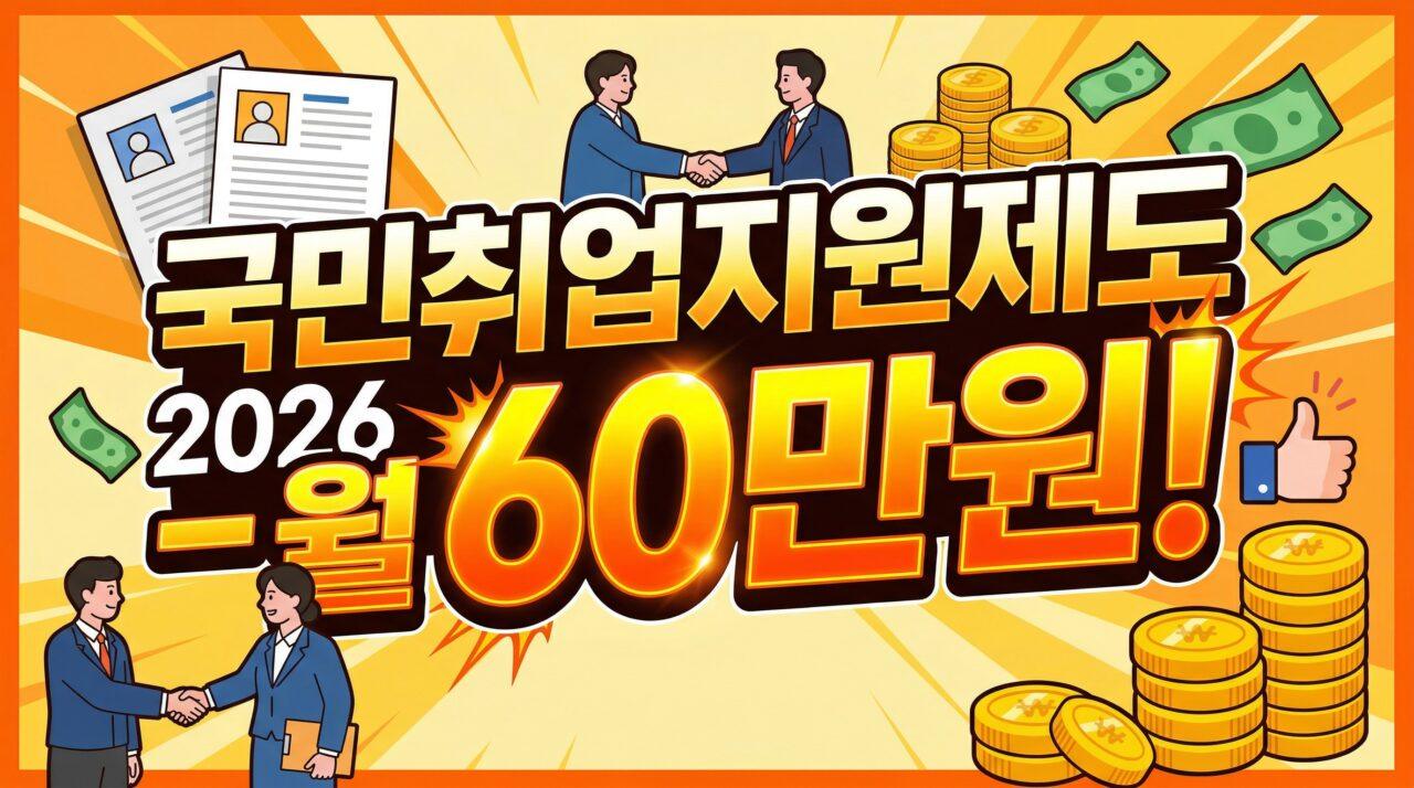 국민취업지원제도 2026 완벽 가이드 – 1유형·2유형 조건·월 60만원·신청방법 총정리