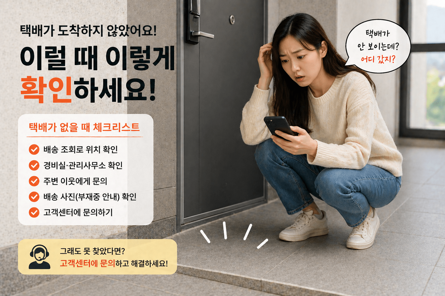 택배 미도착 상황