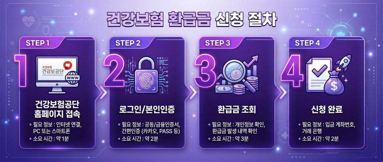 신청 STEP 1~4 플로우차트
