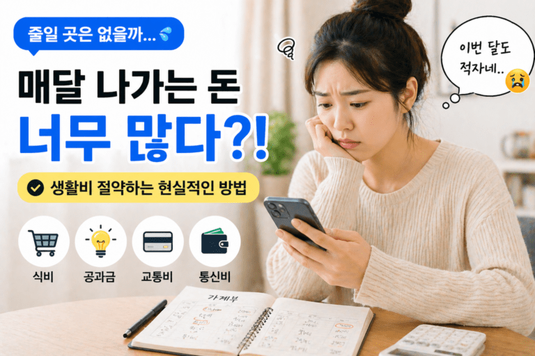 혼자 살 때 생활비 줄이는 방법 (직접 해보고 느낀 현실 팁) 관련 이미지