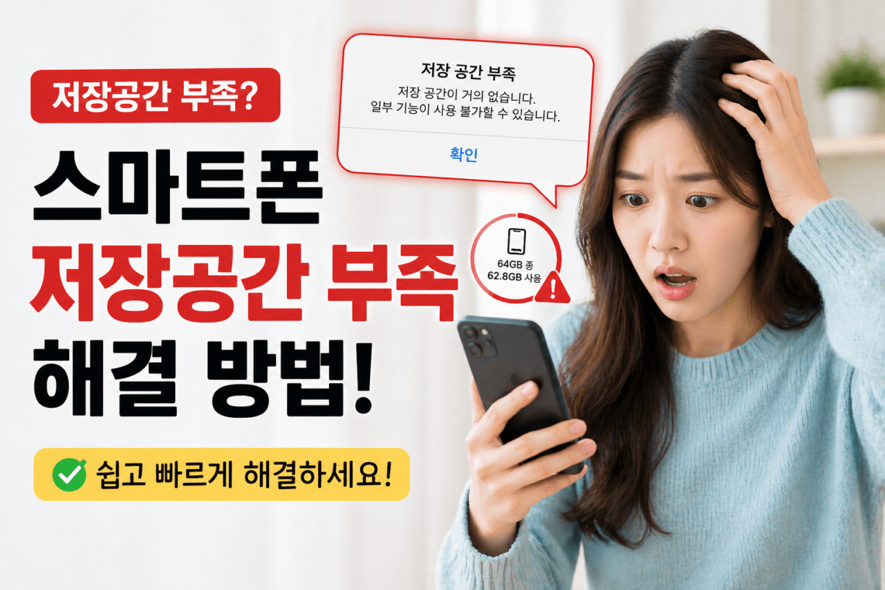 용량 부족 뜰 때, 사진 안 지우고 해결하는 방법