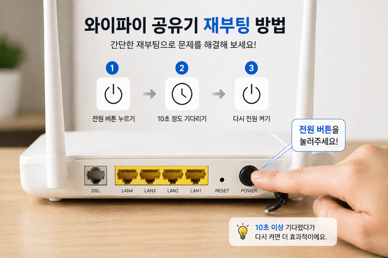 와이파이 공유기 재부팅