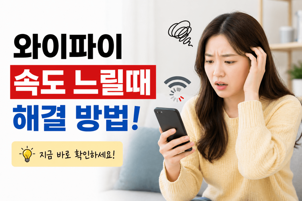 와이파이 느릴 때, 재부팅 말고 진짜 빨라지는 방법 3가지