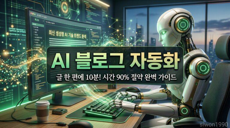 AI 블로그 자동화 방법 글쓰기 시간 90% 절약 가이드